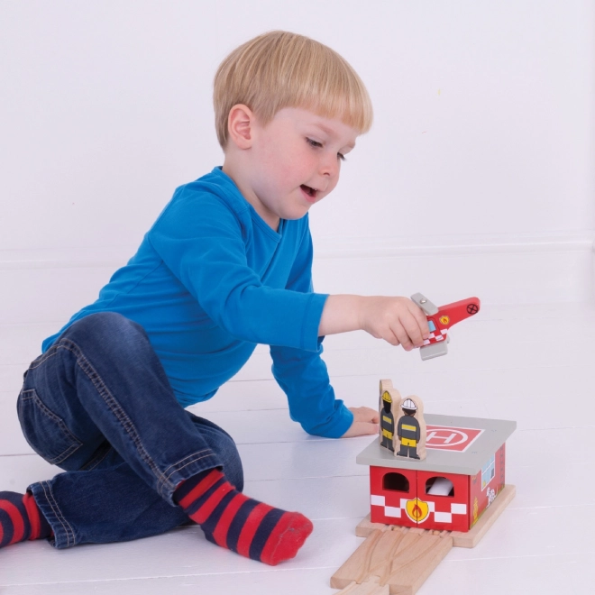 Bigjigs Rail Depo strażacka stacja