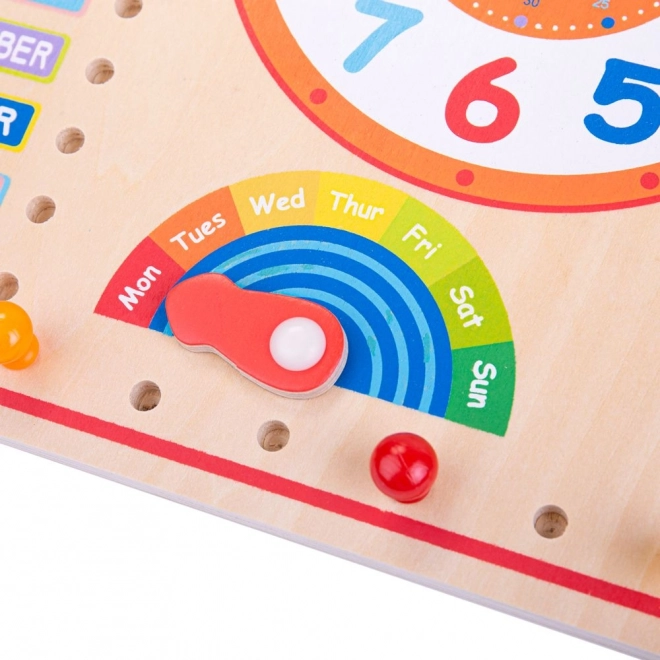 Bigjigs Toys Kalendarz z zegarem