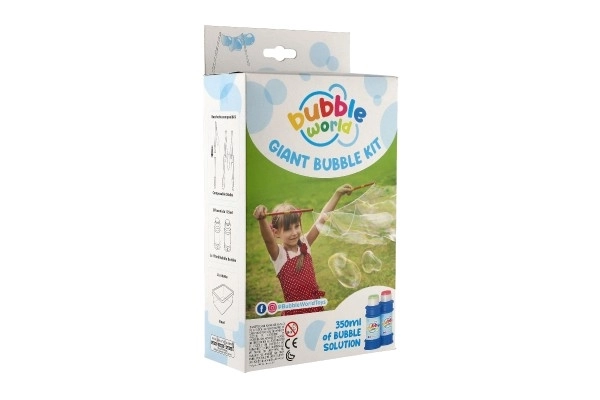 Zestaw do robienia profesjonalnych baniek - płyn 350 ml w pudełku 15x27x6cm
