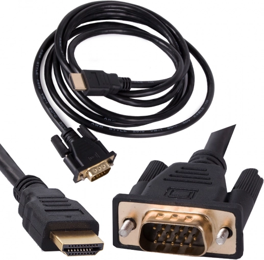 kabel HDMI do VGA 2 m, Full HD, pozłacane złącza
