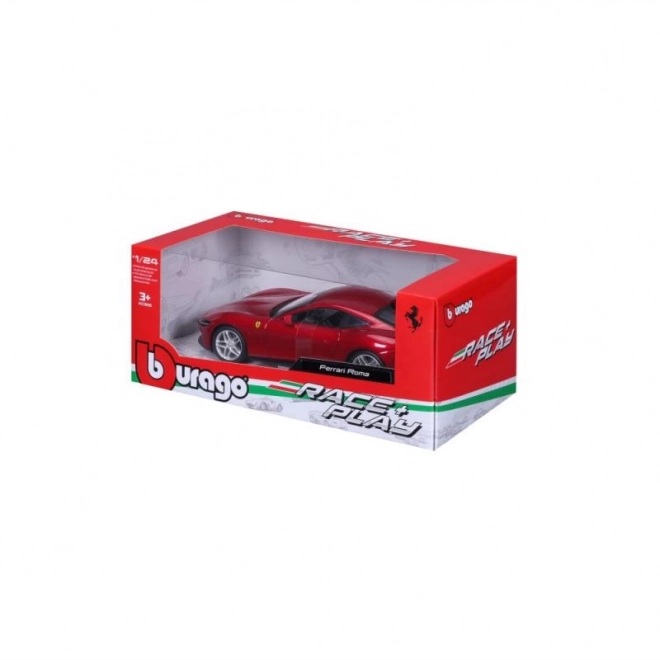 Metalowy samochodzik Ferrari Roma w kolorze czerwonym