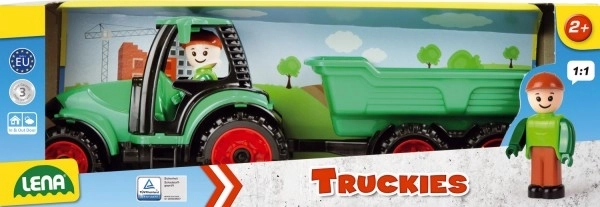 Auto Truckies traktor z przyczepą plastikowy 32cm z figurką w pudełku 24m+