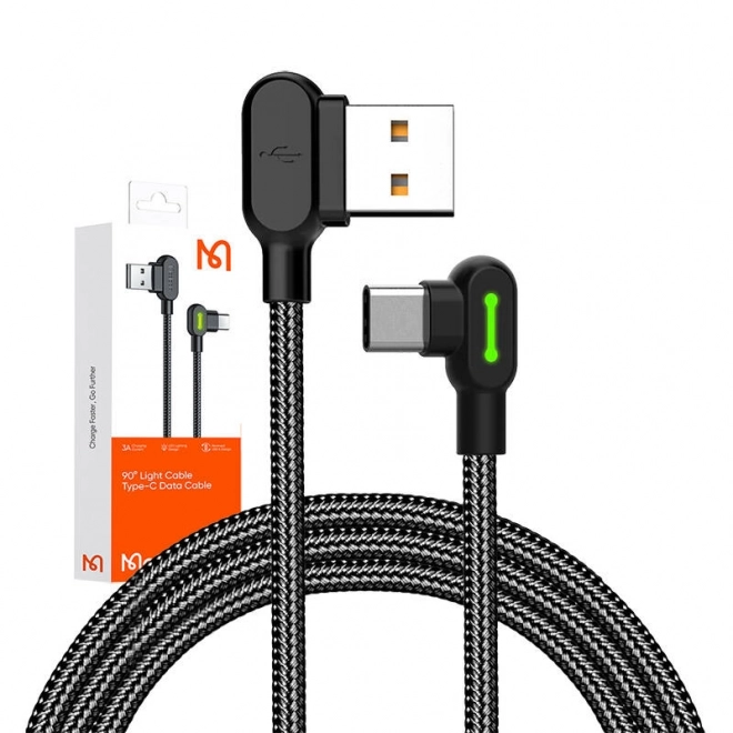 Kabel USB na USB-C Mcdodo CA-5280 LED, 3 m (czarny)
