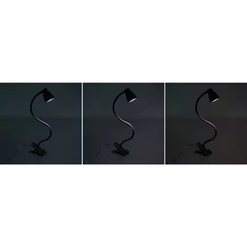 Lampa stołowa z klipsem czarna Izoxis