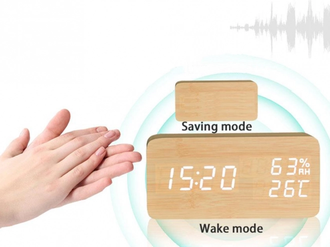 Nowoczesny elektroniczny budzik z USB