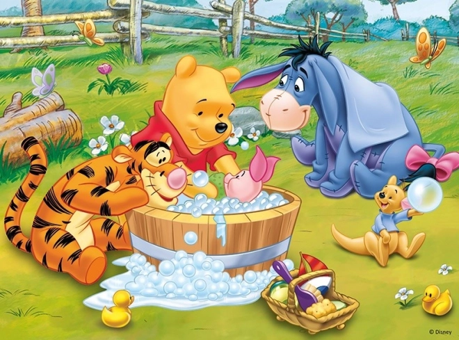 Puzzle Kąpiel Prosiaczka - Kubuś Puchatek