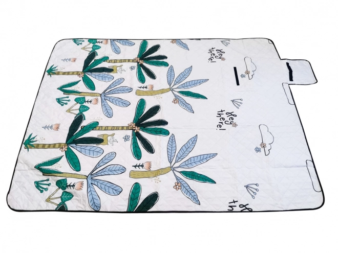 Mata plażowa kempingowa piknikowa z palmami 200x200