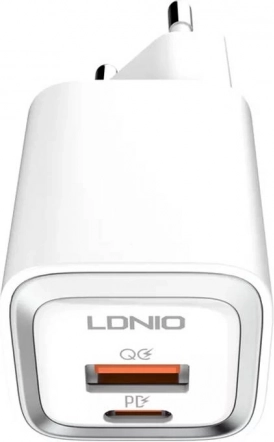 Szybka ładowarka LDNIO 20W z USB‑C i USB + kabel USB‑C – Lightning (MFi)
