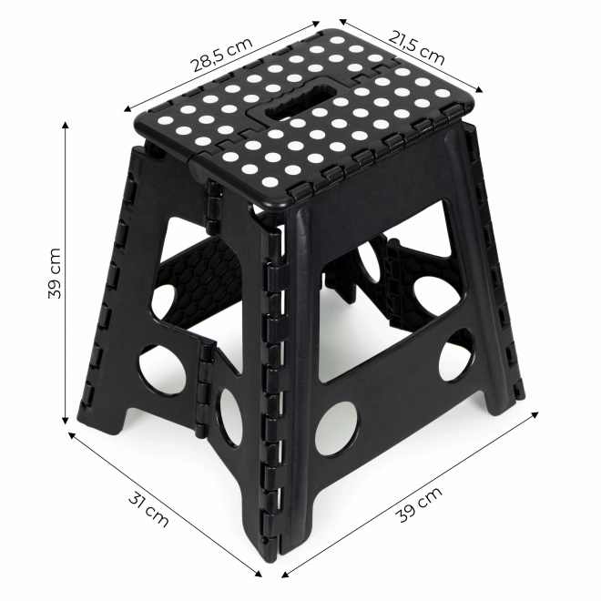 Składane krzesło, 1-stopniowe plastikowe krzesło, 39 cm
