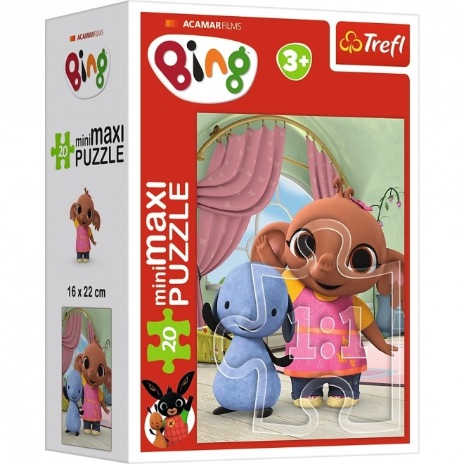 Minipuzzle miniMaxi 20 elementów Przyjaciele Binga/Króliczek Bing