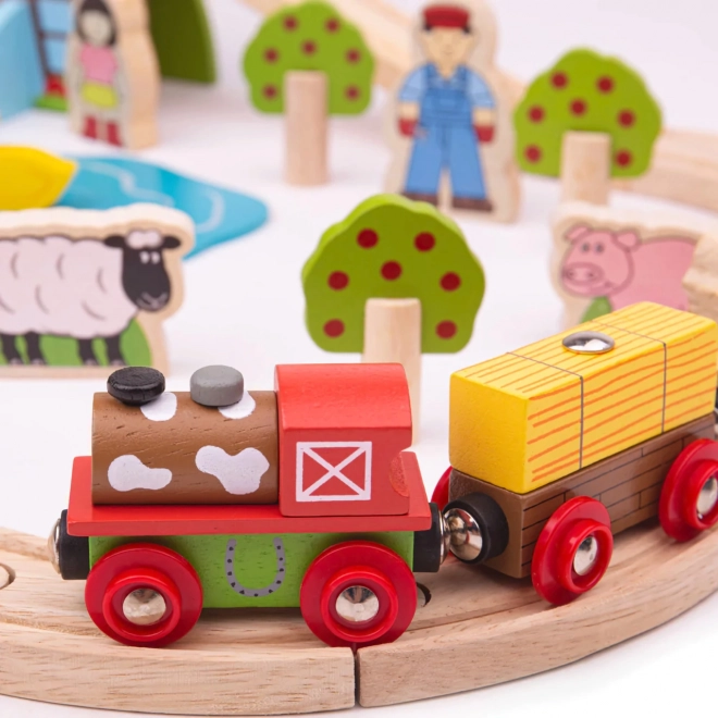 Bigjigs Rail Drewniana kolejka farma