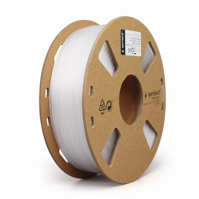 Filament do drukarki 3D PETG/1,75 mm/1 kg/biały