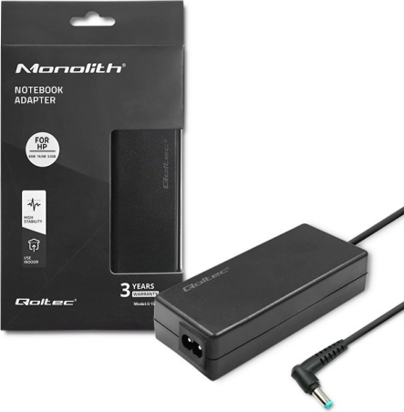 Zasilacz sieciowy do HP 65 W, 19,5 V, 3,33 A, wtyk 4,5 × 3,0 mm Slim – Qoltec