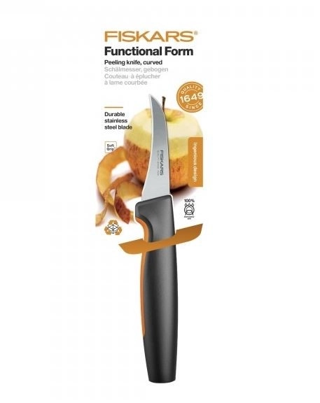 Zakrzywiony nóż do obierania Fiskars Functional Form 7 cm