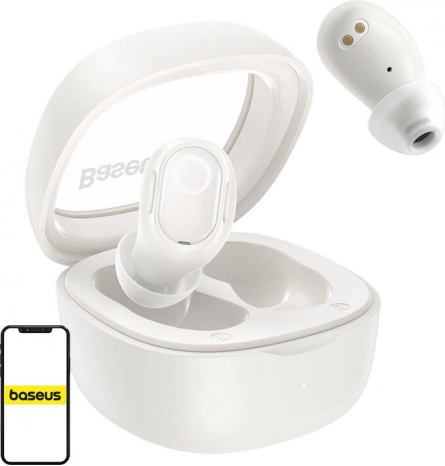 Słuchawki bezprzewodowe Baseus Bowie WM02 TWS z Bluetooth 5.3 – białe