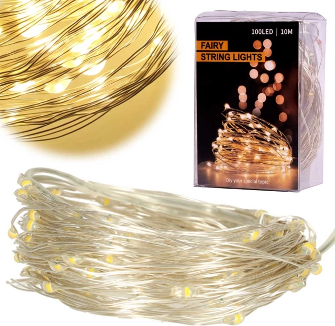 Dekoracyjne lampki LED na druciku 5 m, 50 LED – Ciepła