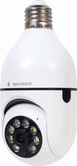Gembird inteligentna obrotowa kamera Wi‑Fi 1080p do oprawki E27 Tuya SmartLife