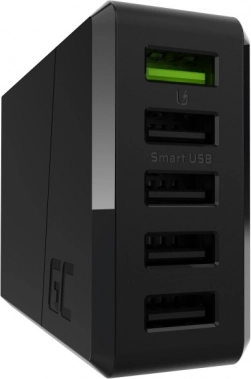 Ładowarka sieciowa GREENCELL ChargeSource 5, 52 W, 5× USB z szybkim ładowaniem