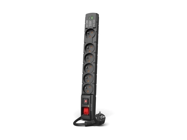 Ochrona przeciwprzepięciowa Acar S6 USB A+C 1,5 m