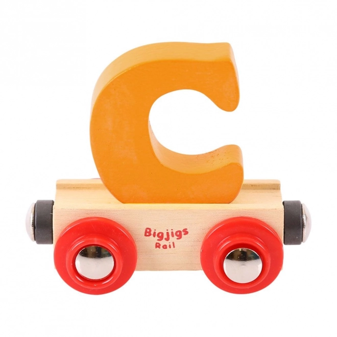 Bigjigs Rail Wagon literka drewnianej kolejki - Litera C