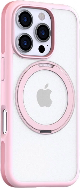 Torras Ostand R Fusion etui do iPhone 16 Pro Max różowe