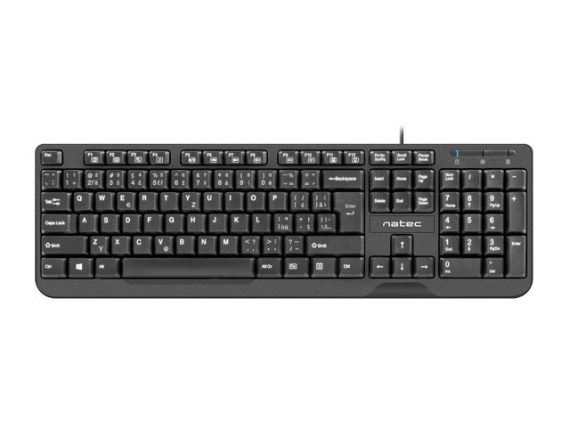 Klawiatura Natec Trout Slim USB CZ/SK 1.8m czarna