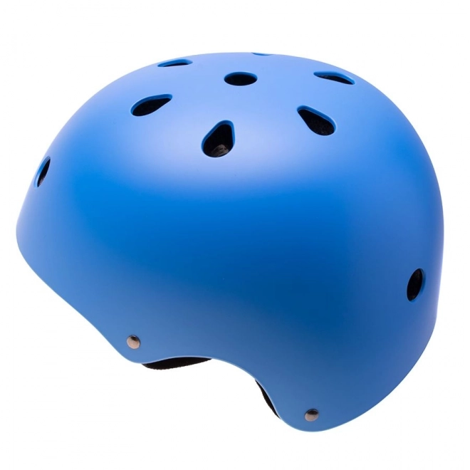 Kask + ochraniacze do jazdy na rolkach, deskorolce, rowerze - niebieski i czarny, rozmiar M