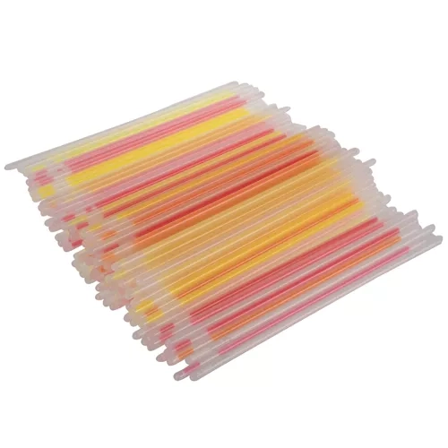 Fluorescencyjne bransoletki i pałeczki 100 szt. z łącznikami