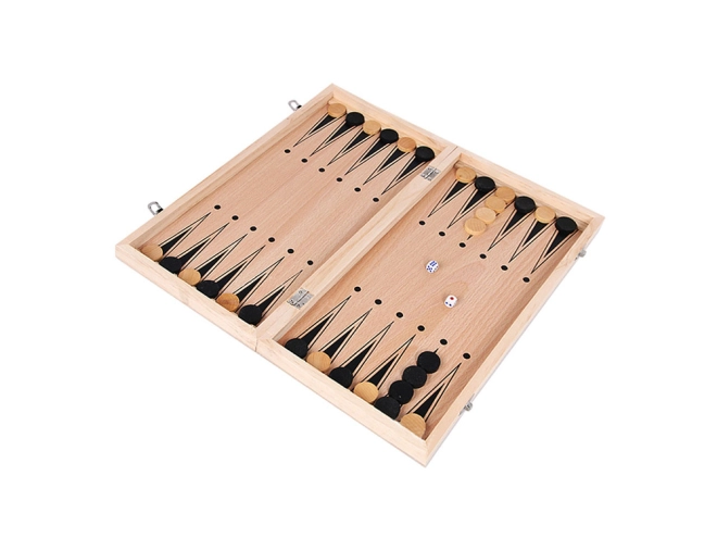 Tryktrak (backgammon) w eleganckim drewnie