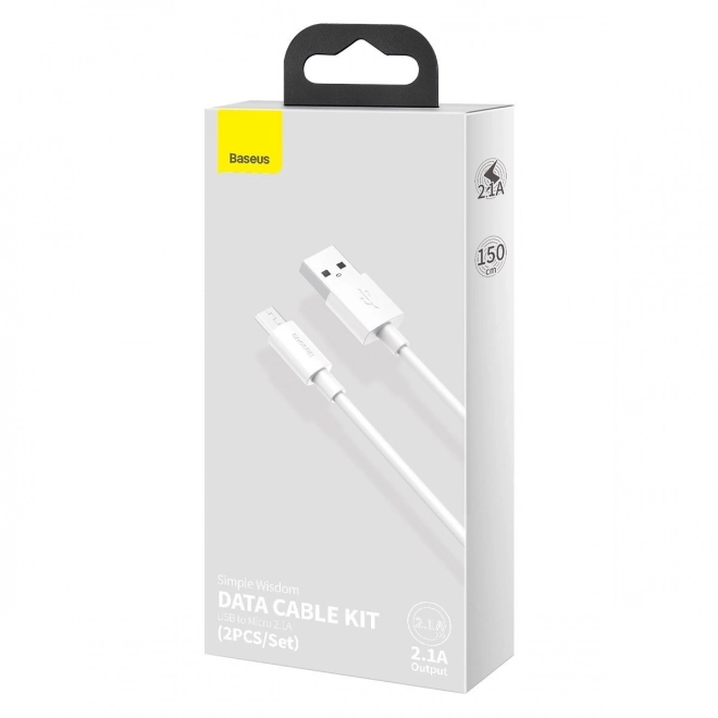 Zestaw kabli danych Baseus USB na Micro 2,1A 1,5m