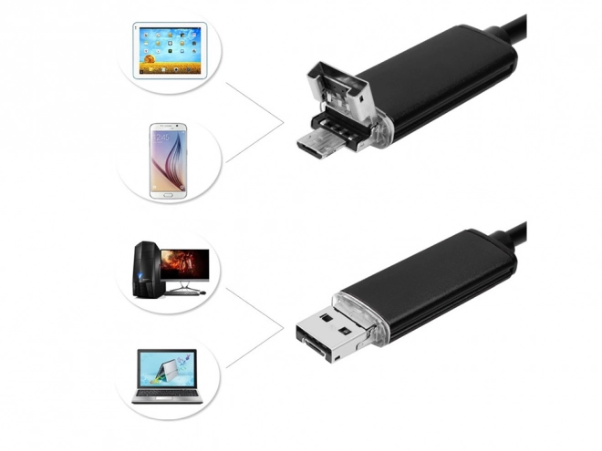 Kamera inspekcyjna endoskopowa z oświetleniem LED 10m USB