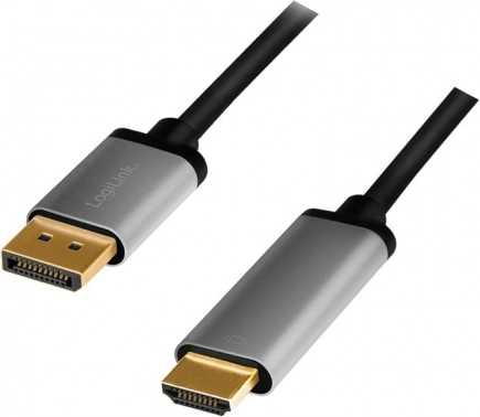 kabel displayport na hdmi 4k/60 hz 2 m z aluminiową obudową