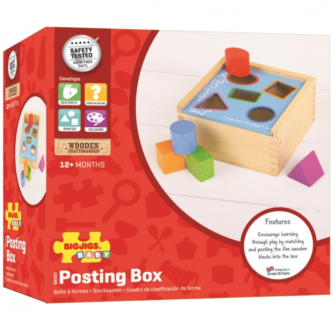 Bigjigs Toys Pudełko do wkładania z kształtami