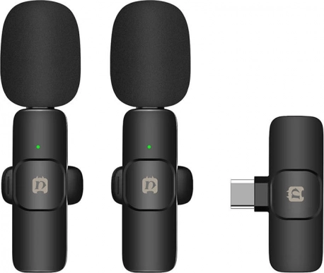 bezprzewodowy mikrofon lavalier USB‑C PULUZ do Androida (zestaw podwójny)
