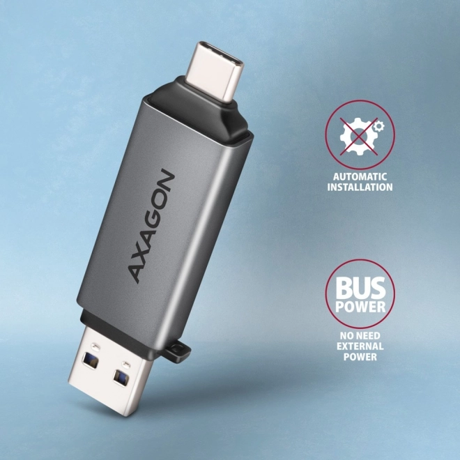 Zewnętrzny czytnik kart CRE-DAC USB3.2 Gen 1 Type-C + Type-A SD/microSD
