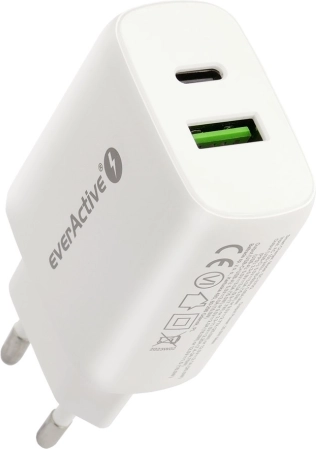 Ładowarka USB/USB-C 25W biała
