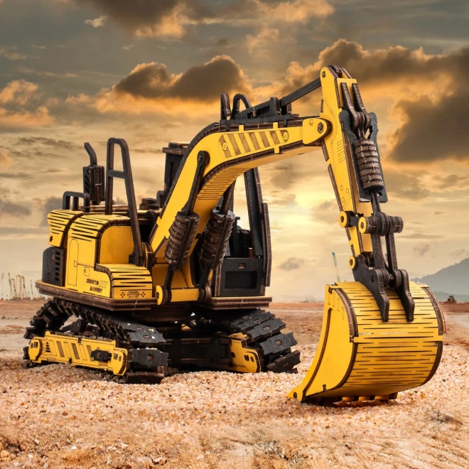 RoboTime drewniane 3D puzzle - Koparka