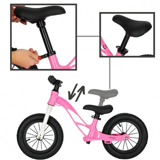 Różowy rowerek biegowy Trike Fix Active