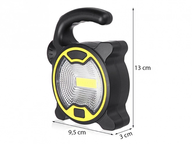 Mocna lampa warsztatowa LED COB z uchwytem i bateriami