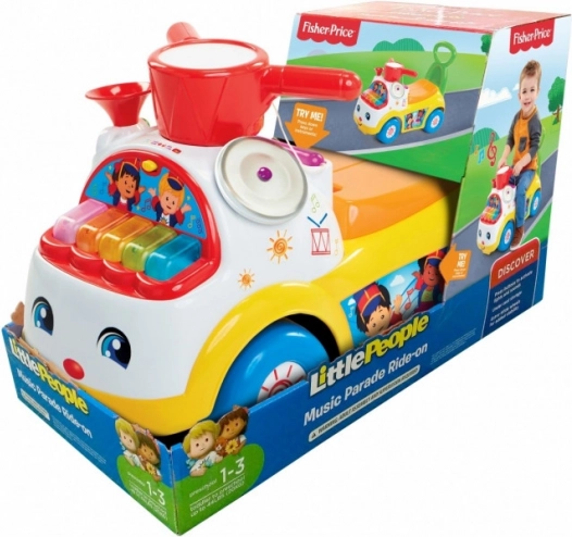 Jeździk Fisher-Price Music Parade żółty