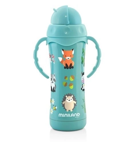 Termo bidon ze słomką - stalowy, 240 ml