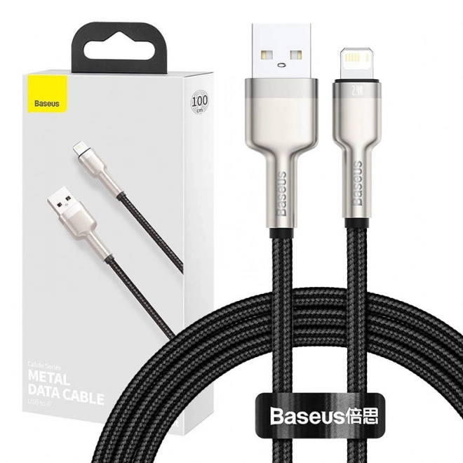 USB kabel do Lightning Baseus Cafule, 2,4A, 1m (czarny)