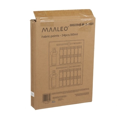 Farby do tkanin - 24 szt. 180 ml Maaleo 22948