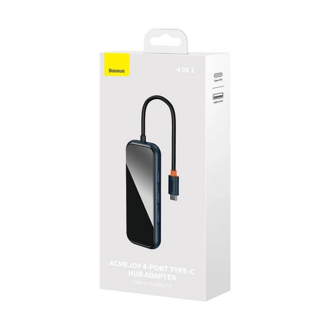 Baseus Hub USB-C na 4x USB 3.0 ciemnoszary