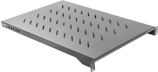 Półka do szafy 19" 1U, 1000 mm, 483 × 750 mm, czarna