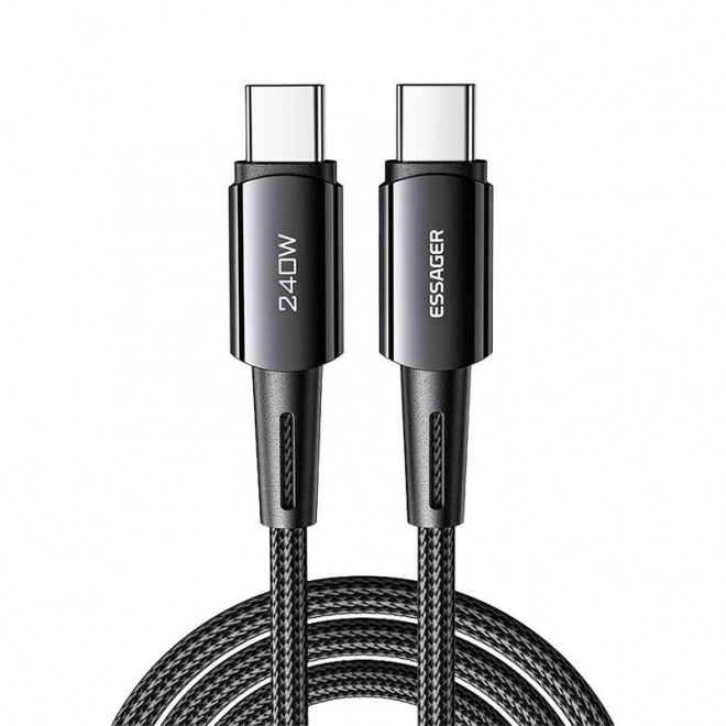 Kabel USB-C na USB-C Essager 240W 1m szary