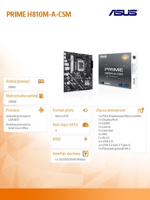 Płyta główna ASUS PRIME H810M-A-CSM