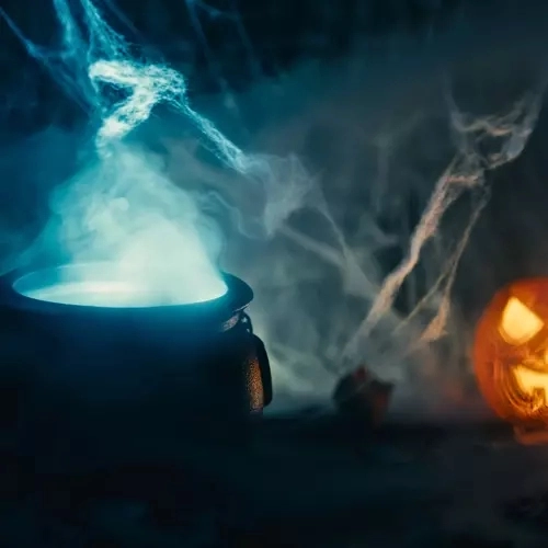 Sztuczna pajęczyna z pająkami na Halloween