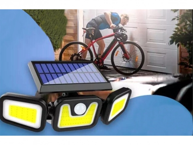 Solarna lampa uliczna z czujnikiem ruchu i pilotem zdalnego sterowania