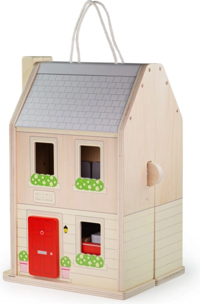 Składany drewniany domek z akcesoriami BIGJIGS TOYS